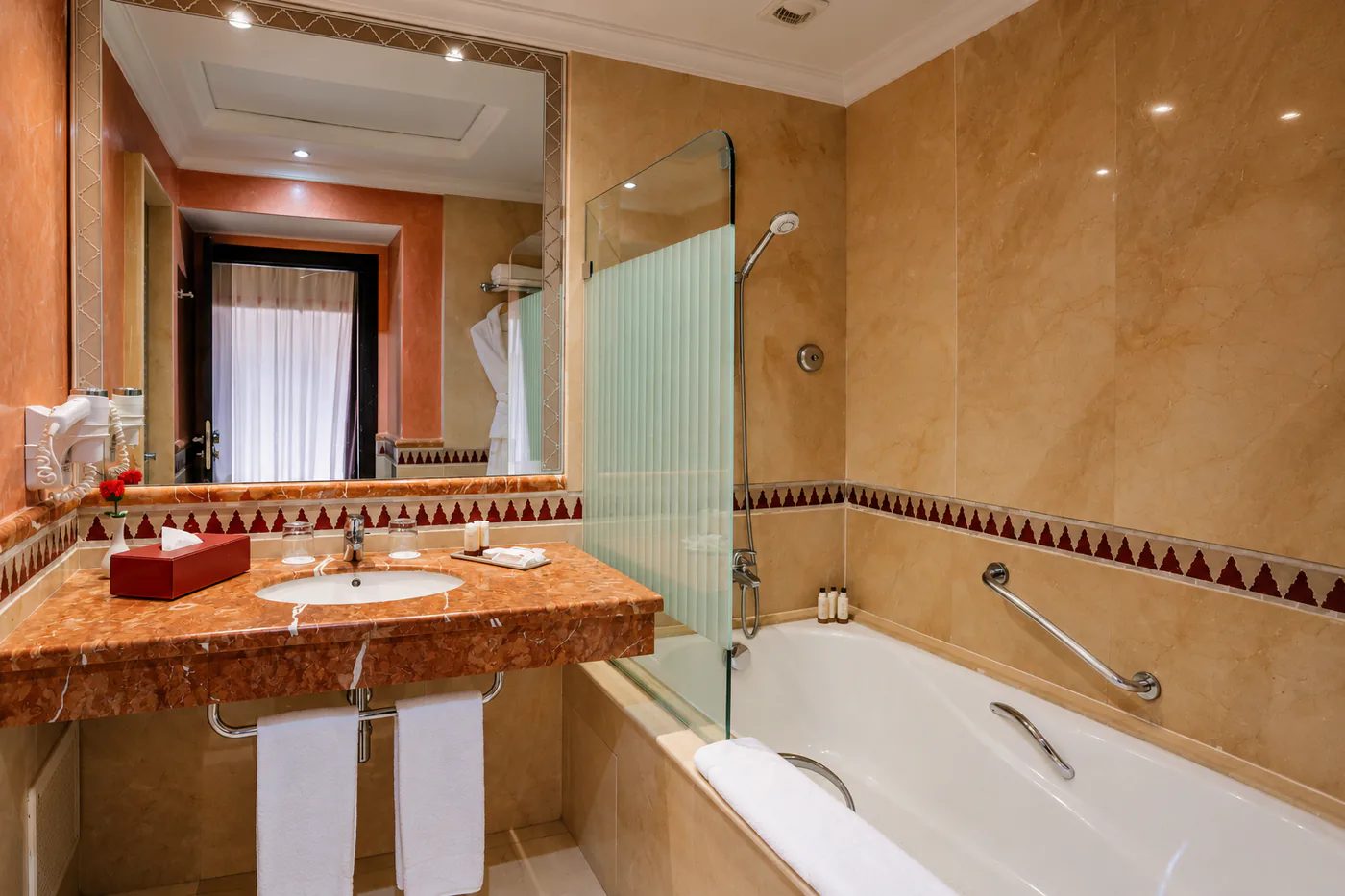 39 m² Junior Suite with separate living room and private balcony at Palm Plaza Marrakech